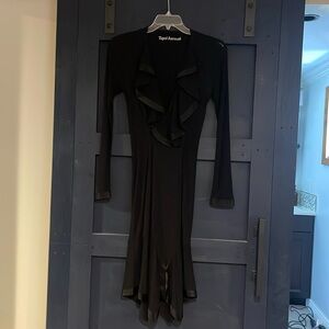 LAST CHANCE! Vintage Yigal Azrouel silk trim ruffle dress